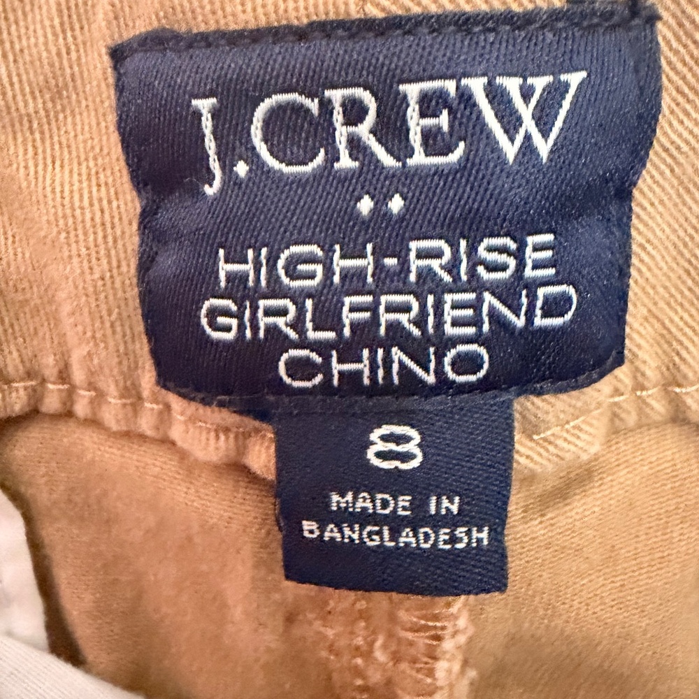 J.Crew High Rise Girlfriend Chino Polka-Dot Pants Sz 8 - Picture 6 of 15